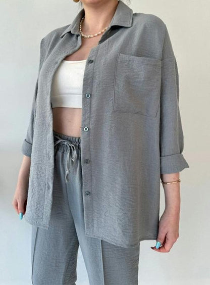 Women's two piece linen suit