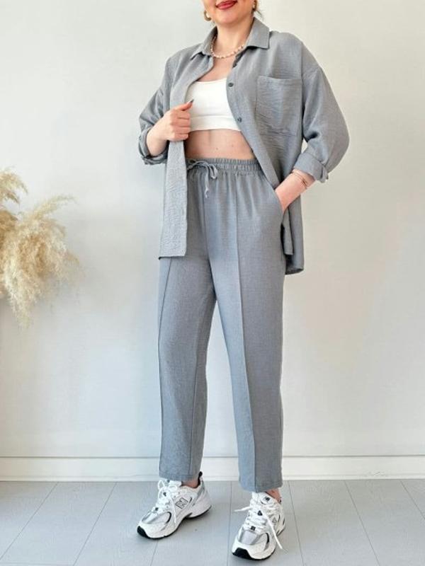 Women's two piece linen suit