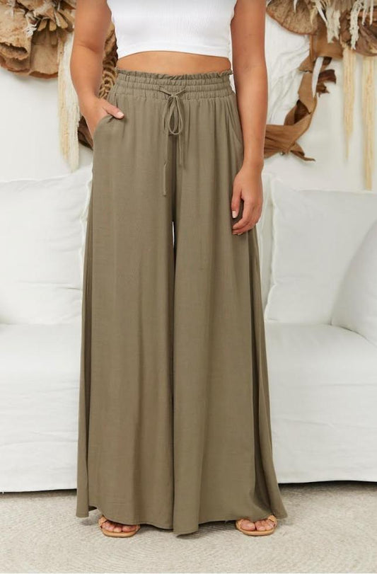 Cotton and Linen Casual Loose Trousers