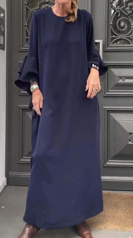 Women's Casual Solid Long Sleeve Dress