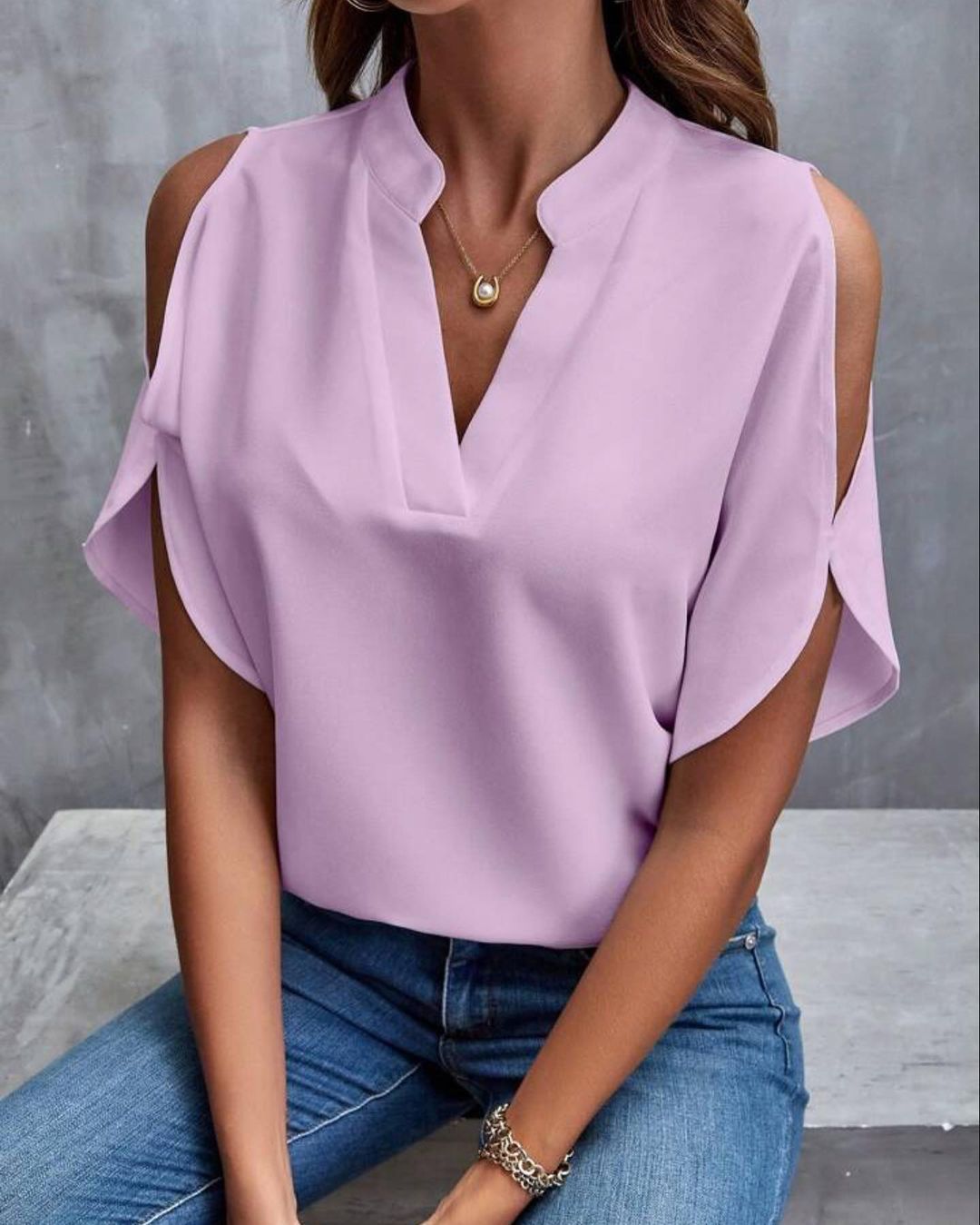 Casual V-neck Top