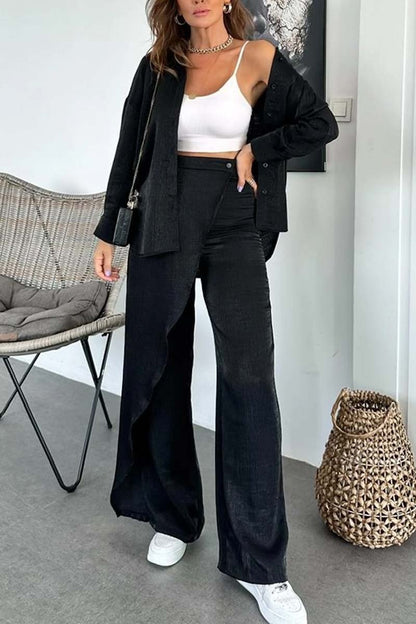 Women's Irregular Design Pants Suit