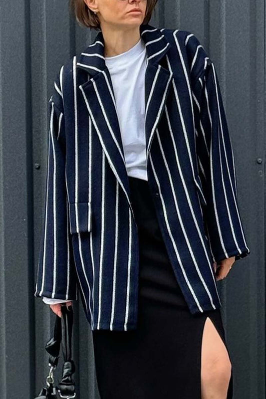 Women's Fashion Striped Blazer