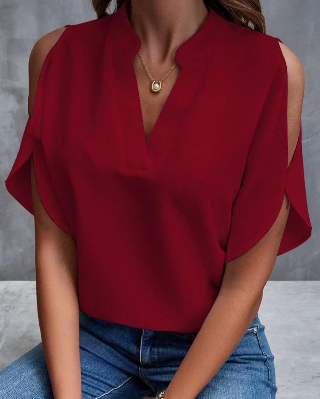 Casual V-neck Top