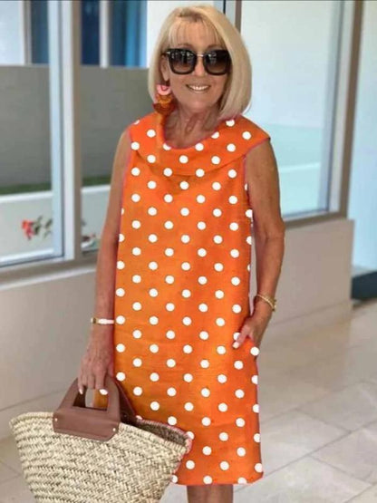 Polka Dot Sleeveless Dress