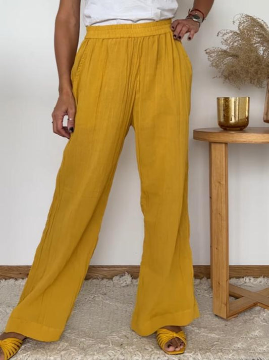 Casual cotton and linen loose pants